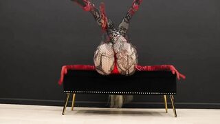 YOGA ART IN RED HEELS