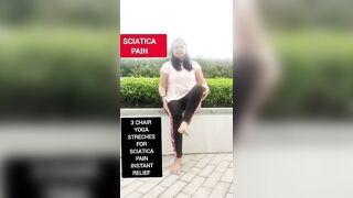 Sciatica Pain - 3 Easy Chair Yoga Streches | Sciatica Pain Relief