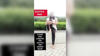 Sciatica Pain - 3 Easy Chair Yoga Streches | Sciatica Pain Relief