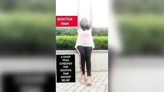 Sciatica Pain - 3 Easy Chair Yoga Streches | Sciatica Pain Relief