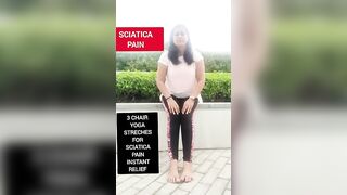Sciatica Pain - 3 Easy Chair Yoga Streches | Sciatica Pain Relief