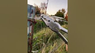 Cowboy ???? Curl Barb Wire Stretching Technique #barbwire #fencing #security