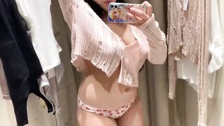 Dressing Room Try On Haul Oops PT2 See Through Lingerie and Clothes Try On Haul At The Mall #haul