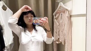 Dressing Room Try On Haul Oops PT2 See Through Lingerie and Clothes Try On Haul At The Mall #haul