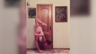 Flexible Yoga Stretching Standing Split