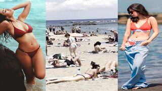 Trending video clips of girls at the beach in bikinis