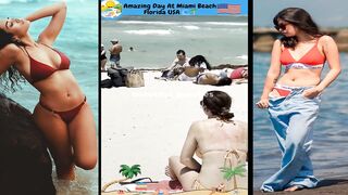 Trending video clips of girls at the beach in bikinis