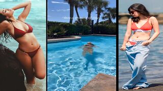 Trending video clips of girls at the beach in bikinis