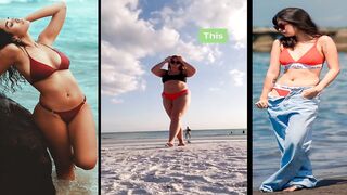 Trending video clips of girls at the beach in bikinis