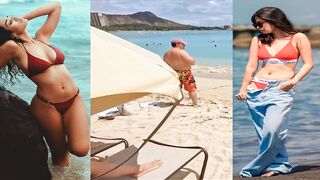 Trending video clips of girls at the beach in bikinis