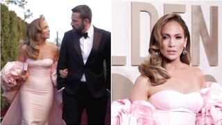 Jennifer Lopez flaunts toned frame in sexy red lingerie set.