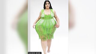 Curvy Confidence_ Plus Size Lingerie Fashion Model Sexy Dresses #plussize #lingerie #tryonhaul