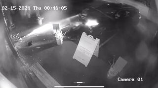 Surveillance video shows vehicle slam into Florida yoga studio then drive off
