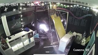 Surveillance video shows vehicle slam into Florida yoga studio then drive off