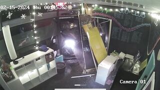 Surveillance video shows vehicle slam into Florida yoga studio then drive off