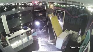 Surveillance video shows vehicle slam into Florida yoga studio then drive off