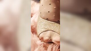 Sheer polka dot nylon socks try on haul 2024