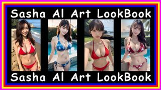 Sasha AI Art LookBook - Bikinis & Swimsuits