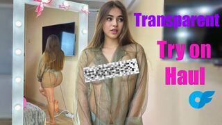 [4K] Transparent Lingerie Try on Haul | No Bra | ????Beginner Skinny Model in Transparent Clothes ⚡️