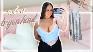 Deep Cleavage Try on Haul with Adele | Stylish Tops