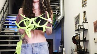 Electrifying elegance Carolina's daring preview of neon black lingerie | LINGERIE REVIEW | PREVIEW