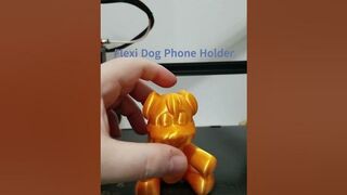 Flexible Dog Phone Holder 3D printed time lapse Short