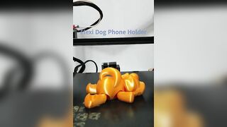 Flexible Dog Phone Holder 3D printed time lapse Short