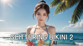 AI Art Lookbook 4K | Glittering Bikini 2 | Swimwear Fashion Show | AI Beauty Girl | AI 룩북 실사 그림