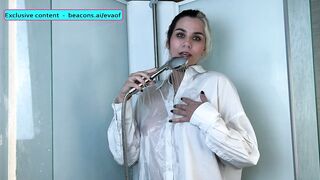 [4K] TRY ON HAUL without bra | DRY VS WET | Transparent try on