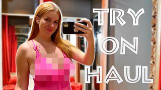 [4K] See-through Try on Haul | Transparent dress & lingerie