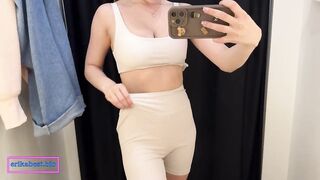 4K Try on Haul * Yoga pants and croptops * Sports outfits 2024