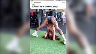 Stretching legs and Workout at GYM #6