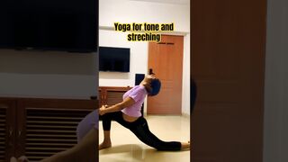 Yoga for body tone and stretching #yogapractice #ytshorts #yogaforbeginners #yogaposes #yoga