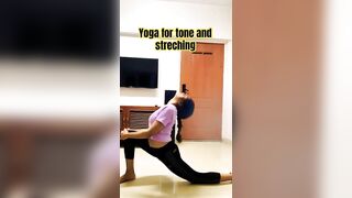 Yoga for body tone and stretching #yogapractice #ytshorts #yogaforbeginners #yogaposes #yoga