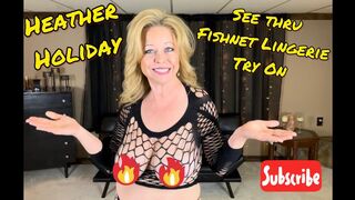 See Thru Fishnet Lingerie Try On