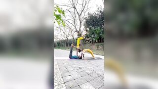 Advance Acro Yoga #yoga #yogagirl #yogapractice #acroyoga #viral #viralreels #trending #youtuber