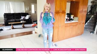 Taylor Mae tries on lace transparent two-piece lingerie by Avidlove | PREVIEW