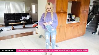 Taylor Mae tries on lace transparent two-piece lingerie by Avidlove | PREVIEW