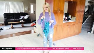 Taylor Mae tries on lace transparent two-piece lingerie by Avidlove | PREVIEW