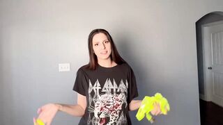 4k Transparent Neon Lingerie Try On!