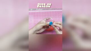 Como hacer ojos de Dragón en Pasta flexible #pastaflexible #porcelanafria #diy #manualidades