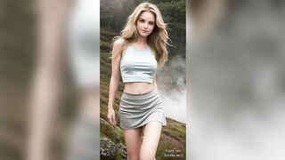 4K AI Art Lookbook Model video| transparent try on haul |fashion lingerie|Misty Highlands, Highlands