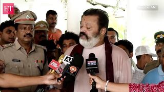 Suresh Gopi performs yoga asanas on International Yoga Day in Thiruvananthapuram