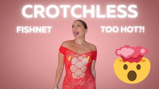 4K TRANSPARENT FISHNET try on | with MIRROR VIEW