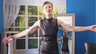 Black Latex MINI Dress TRY-ON Haul | SEXY TIGHT Dress with Stilettos and Mirror View