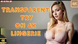 [4K] Lingerie Try On Haul | Sherr Lingerie New Clothes Try On | Transparent Clothes 2024