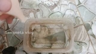 4k transparent cleaning Girl : WC floors cleaning tutorial at home!????????