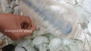 4k transparent cleaning Girl : WC floors cleaning tutorial at home!????????