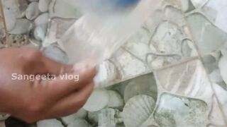 4k transparent cleaning Girl : WC floors cleaning tutorial at home!????????