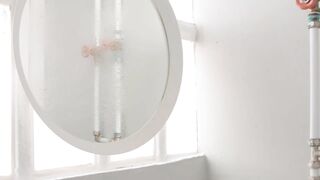 4k transparent cleaning Girl : WC floors cleaning tutorial at home!